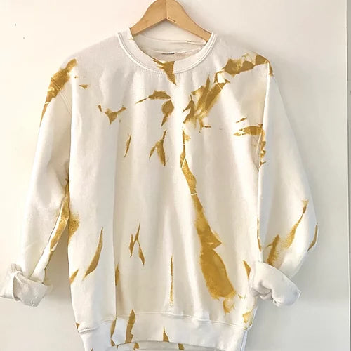 Gold Tie Dye Sweatshirt