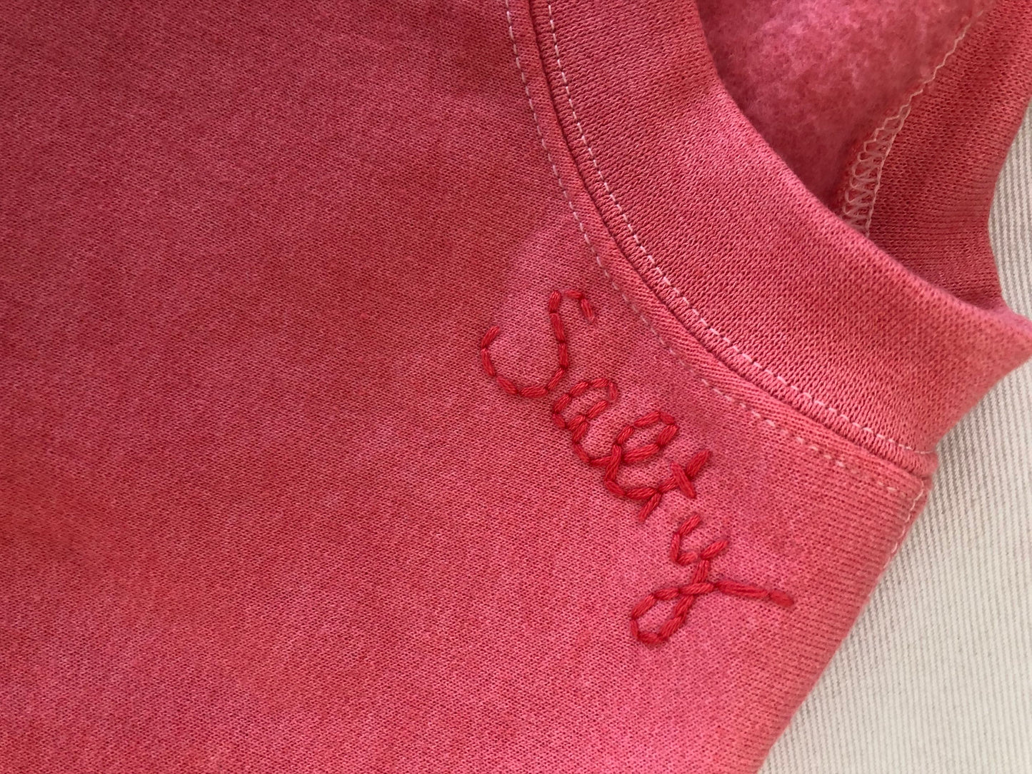 Kids Coral Dip Tie Dye Crew Sweatshirt