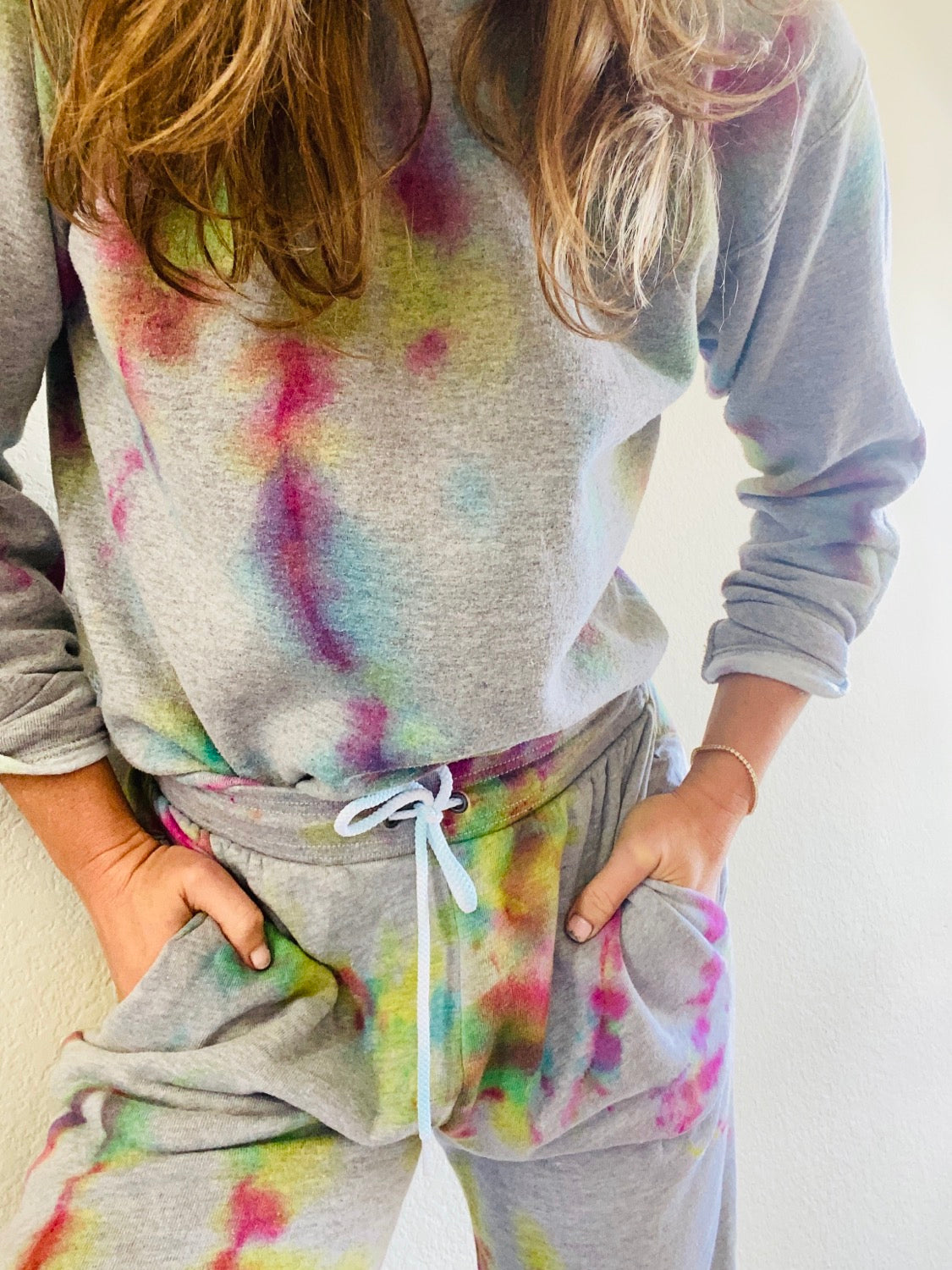 Vintage grey rainbow jogger