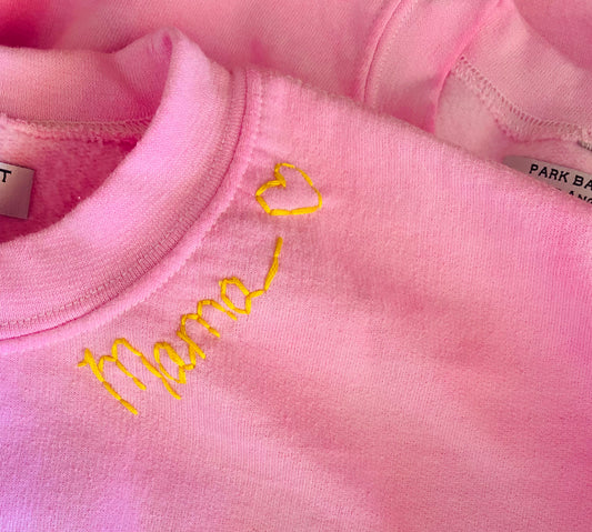 WOMENS SALE- PINK DIP MAMA SWEATSHIRT