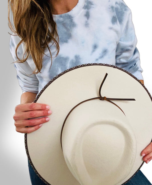 Pearl Grey Tide Dye Crew Sweatshirt