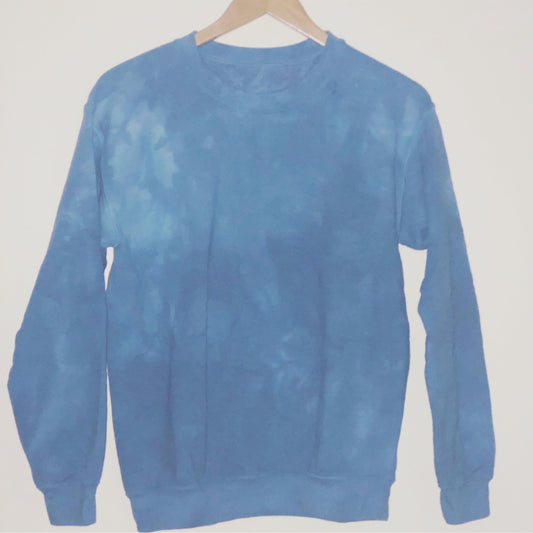 Sapphire Blue Dip Tie Dye Crew Sweatshirt