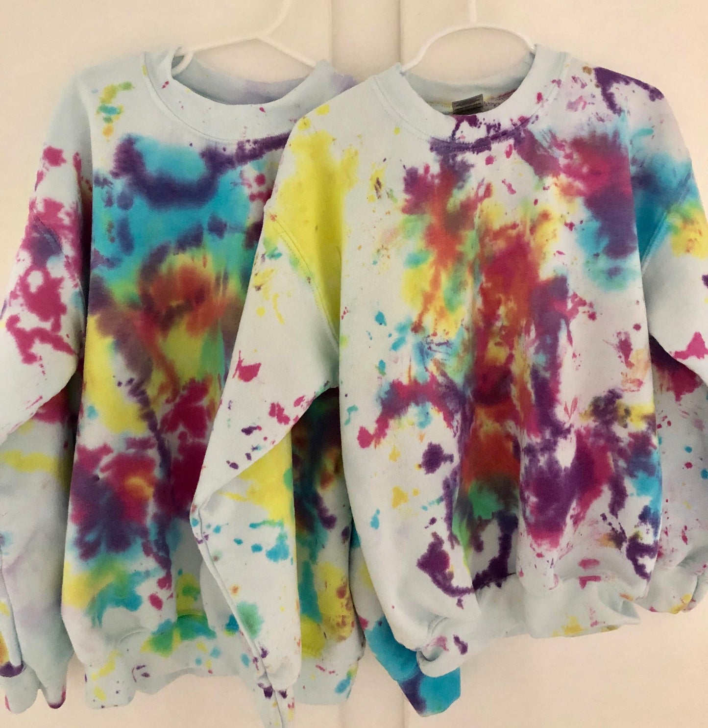 Kids Rainbow Tie Dye Crew Sweatshirt