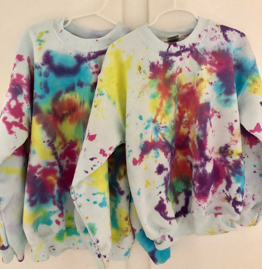 Rainbow Tie Dye Crew Sweatshirt
